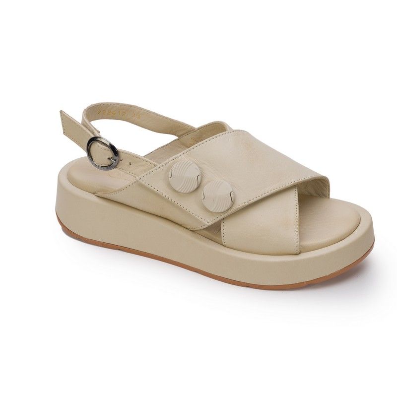 222412-beige Сандалии жен.кожа-кожа бежевый